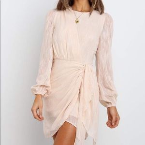 Light pink tie dress